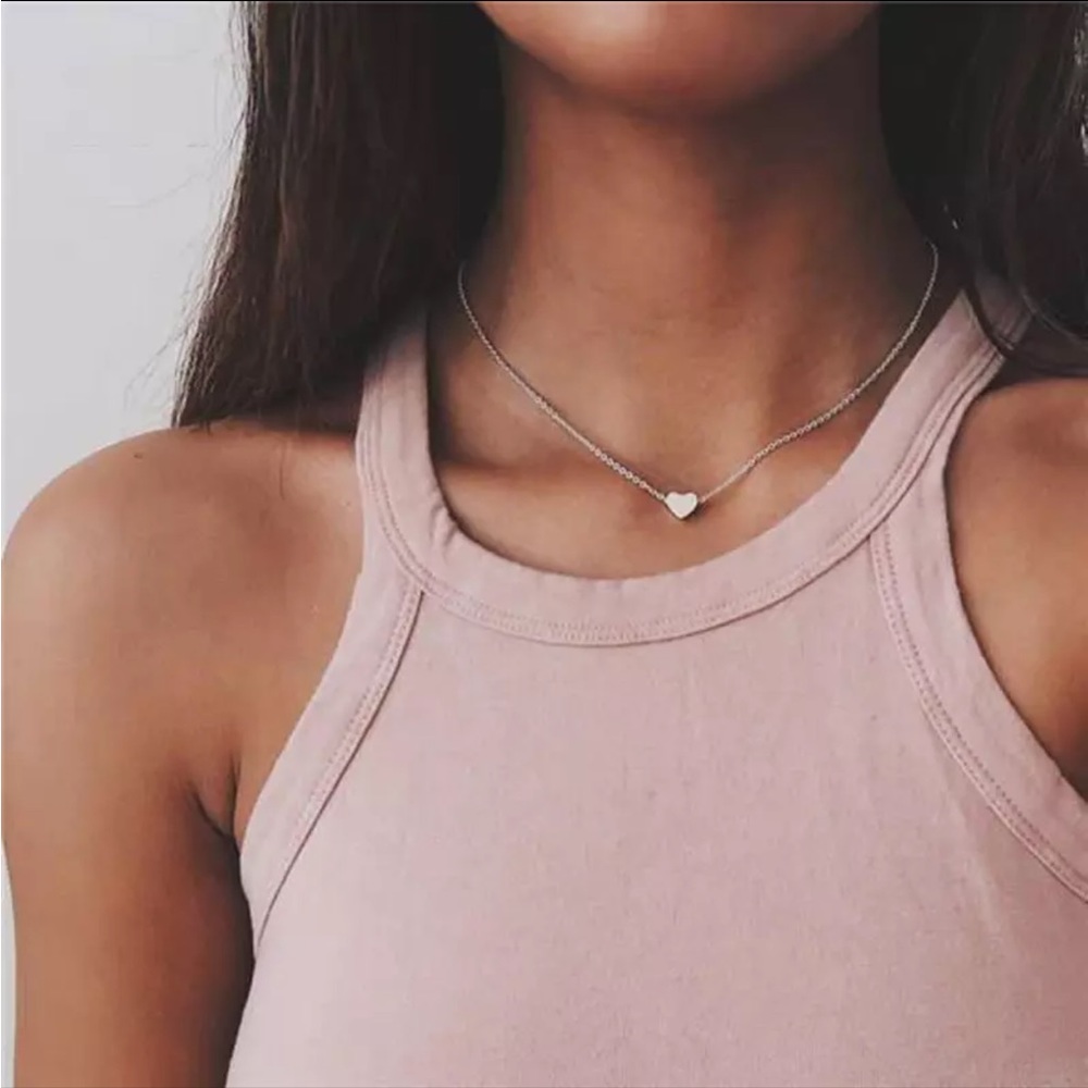 Silver Single Heart Necklace